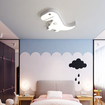 Cartoon Creative Metal Dinosaur LED Flush Mount Ceiling Light