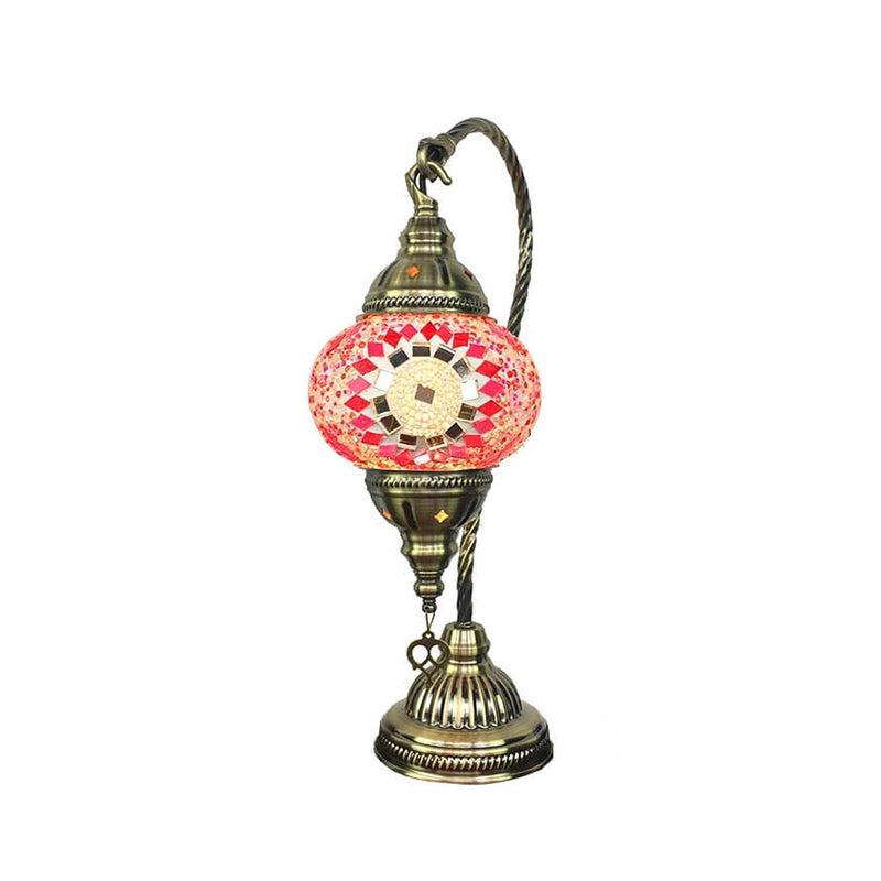 Vintage Stained Glass Turkish Style LED Table Lamp