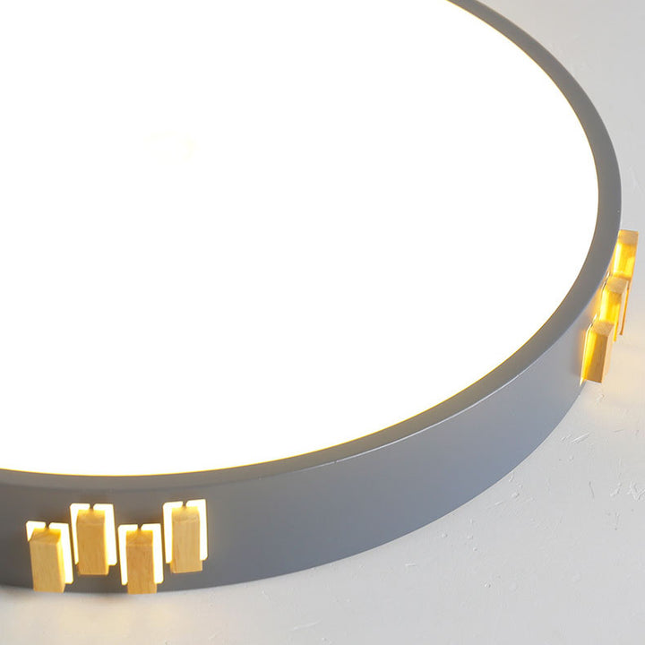 Plafón de techo LED redondo de hierro hueco de estilo moderno y sencillo para sala de estar 
