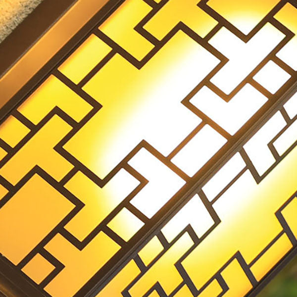 مصباح حائط بفانوس مربع صيني خارجي مقاوم للماء مع ضوء واحد 