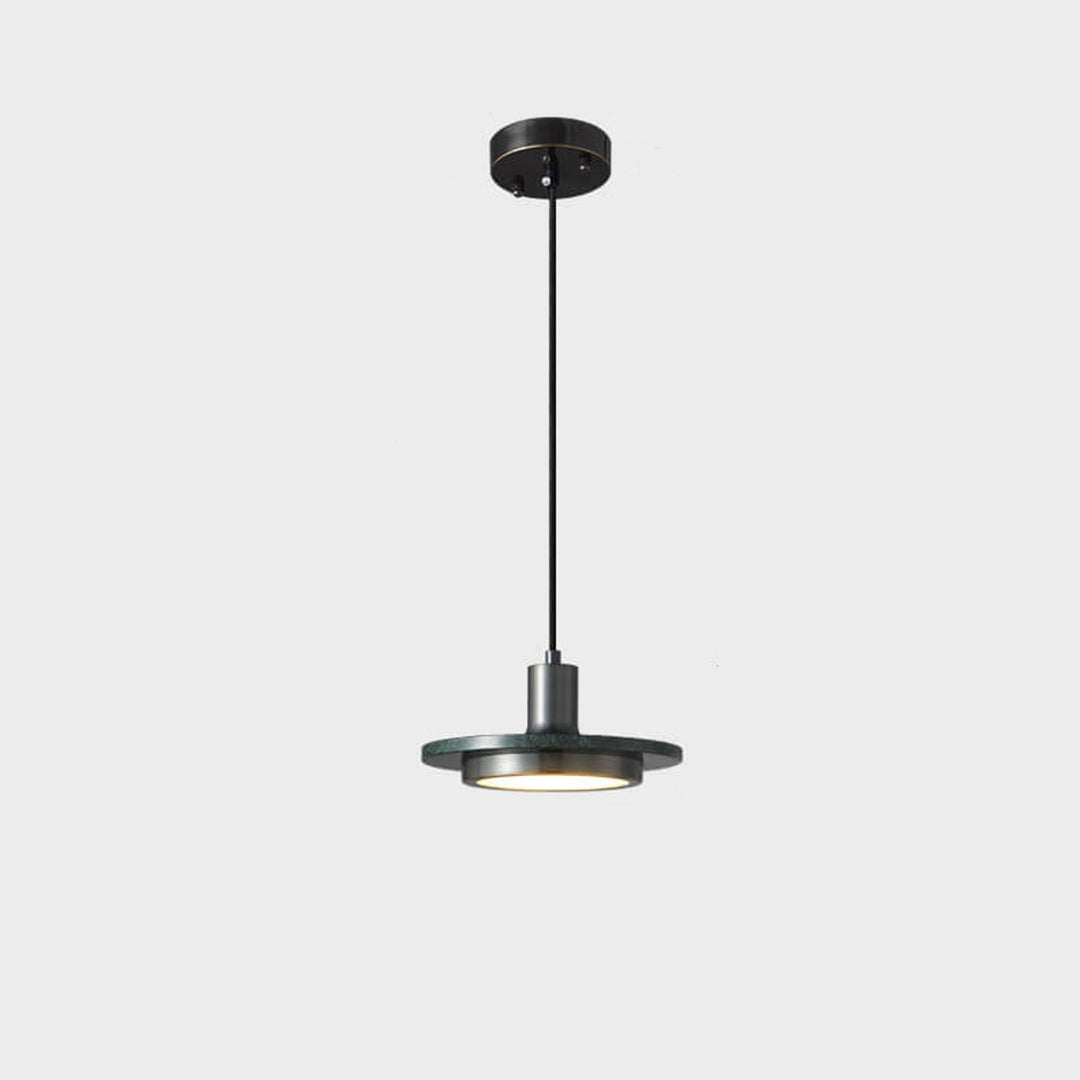 Lustre suspendu en cuivre et marbre Nordic Light Luxury à 1 lumière 