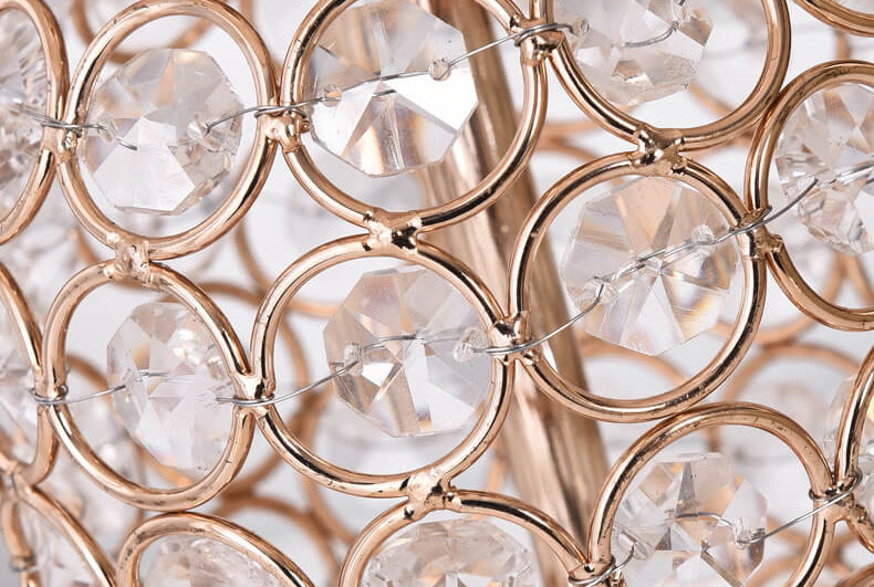 Lampe de table 1 lumière avec design créatif de motif en cristal européen 