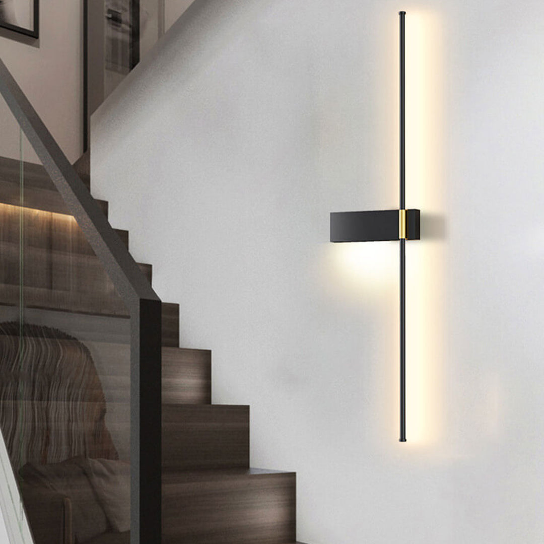 Lámpara de Aplique de Pared LED de Línea Larga de Hierro y Acrílico Minimalista Moderna 
