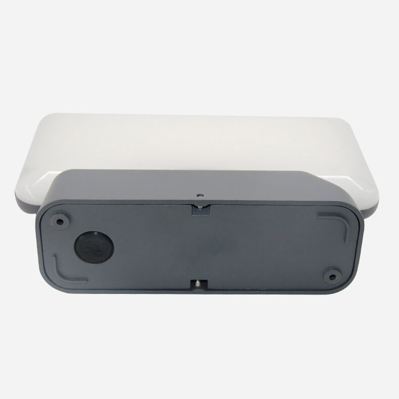 Applique murale LED extérieure carrée moderne avec détection de lumière infrarouge solaire 