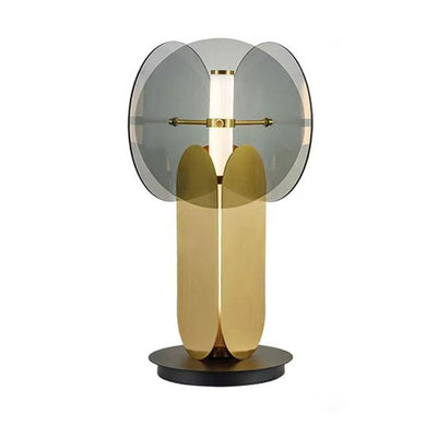 Lampe de table LED en fer et verre d'épissage créatif moderne 