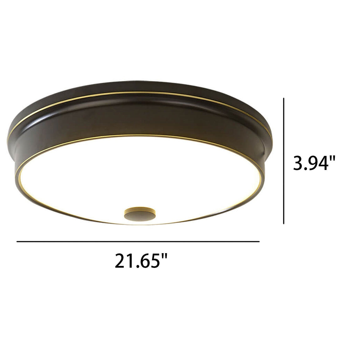 Vintage Luxus Runde Glas LED Deckenleuchte 