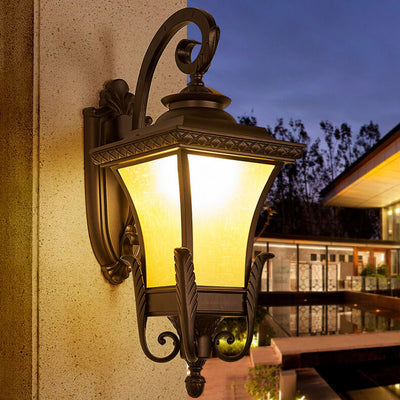 European-style Retro Aluminum Waterproof Outdoor 1-Light Wall Sconce Lamp