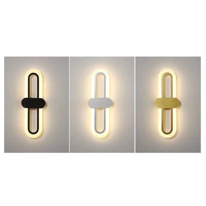 Moderne minimalistische Rundring-LED-Wandleuchte aus Acryl-Aluminium 