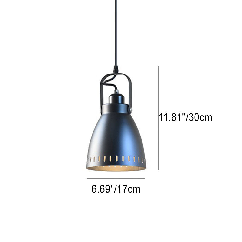 Moderne nordische Zylinder-Kuppel-Pendelleuchte aus Eisen, 1-flammig, für das Wohnzimmer 