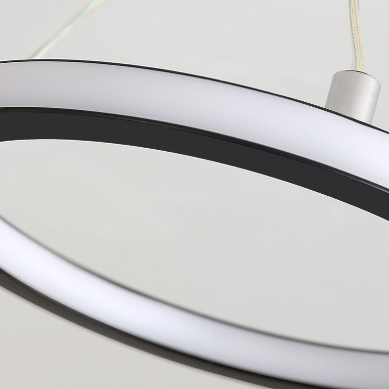 Modern Simplicity Aluminum Circle Strip LED Semi-Flush Mount Ceiling Light For Hallway