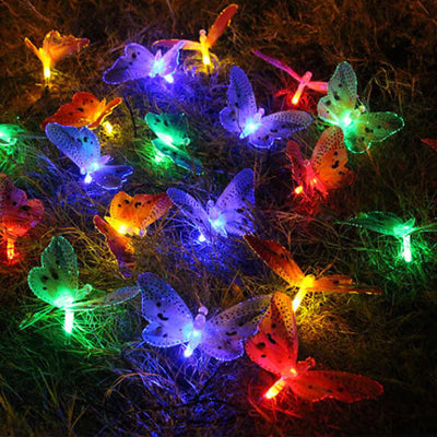 Lumières décoratives à LED en forme de papillon créatif moderne solaire 