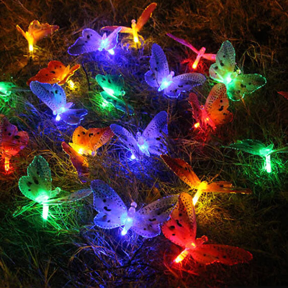 Solar Modern Creative Butterfly LED Decorative String Lights