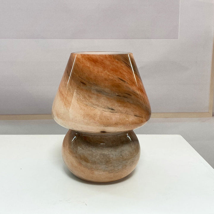 Moderne kreative handgefertigte 1-flammige Tischlampe aus Glas im Planeten- und Pilzdesign für das Schlafzimmer 