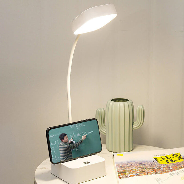 Lámpara de escritorio LED de cuidado ocular táctil plegable recargable cuadrada simple 