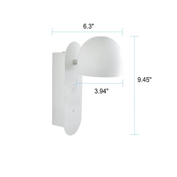 Lampe murale LED en acrylique avec contrôle vocal et tête ronde de couleur unie moderne 