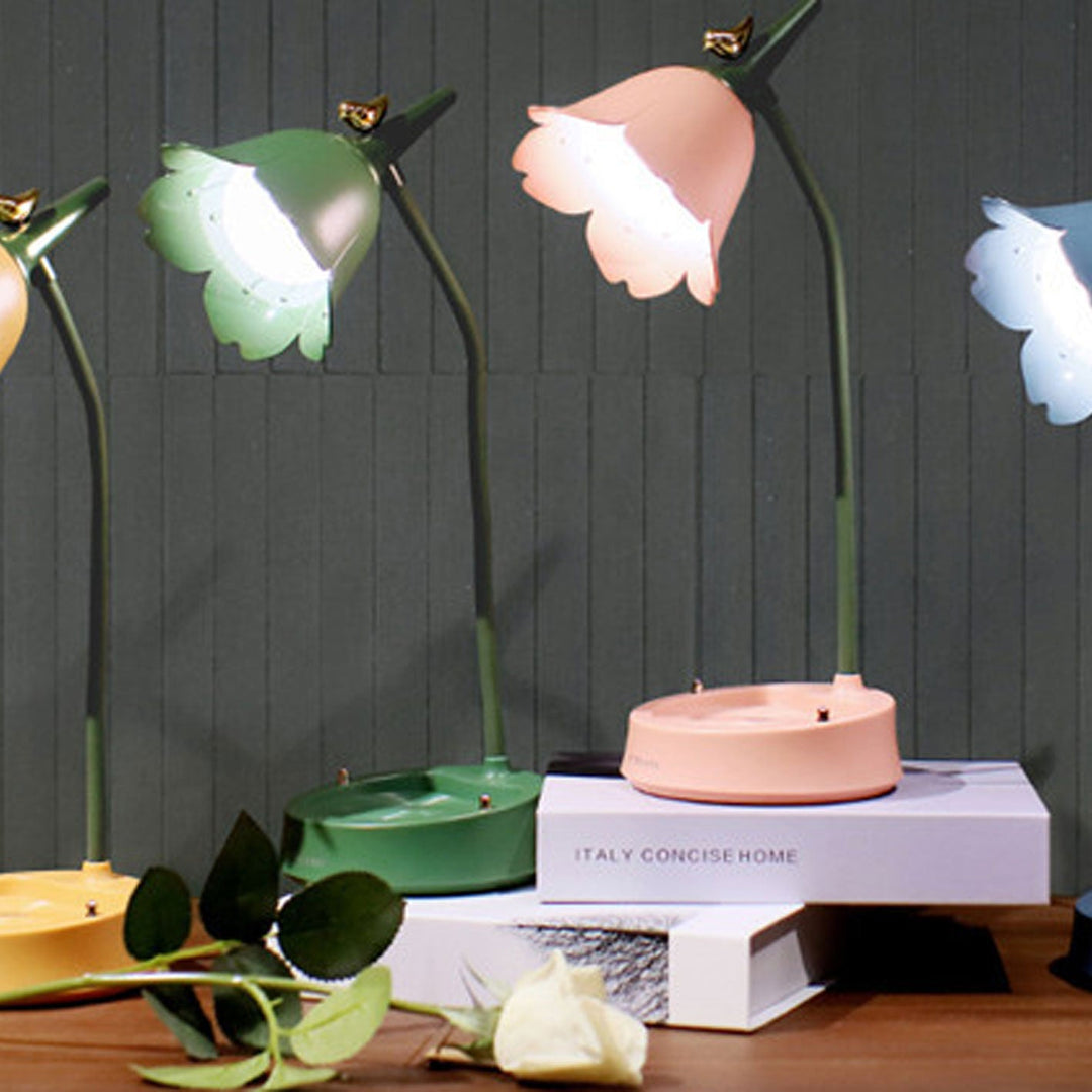 Lampe de table LED avec design créatif de fleur et d&