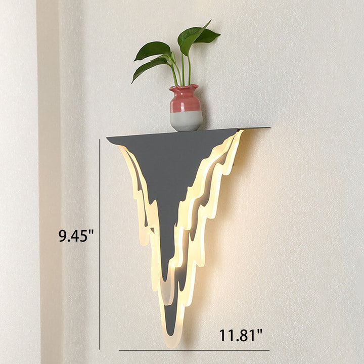 Lámpara de pared interior de acrílico de forma irregular de arte de hierro nórdico 