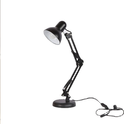 Industrial Iron Long Arm Dome Shade Rotatable 1-Light Desk Lamp