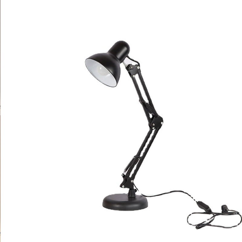 Industrial Iron Long Arm Dome Shade Rotatable 1-Light Desk Lamp