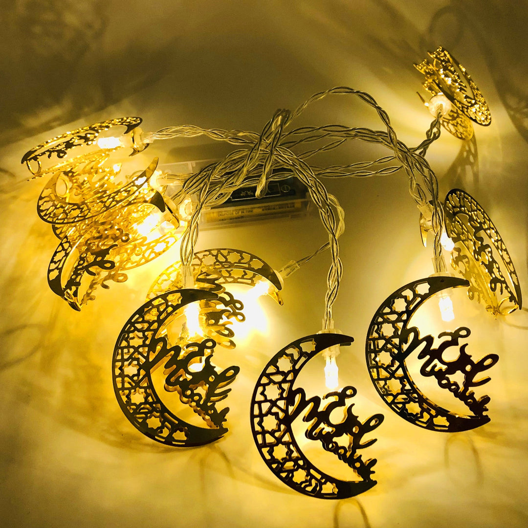 Moderne Eisen Eid Lichterkette LED Batterie/USB Dekorative Beleuchtung 
