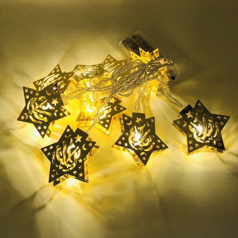 أضواء عيد حديدية حديثة LED تعمل بالبطارية/USB للزينة 