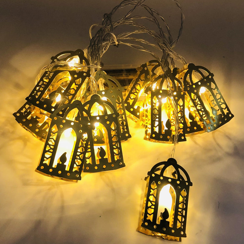 أضواء عيد حديدية حديثة LED تعمل بالبطارية/USB للزينة 