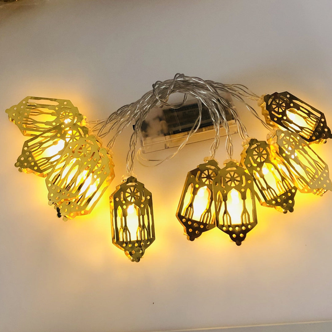 Moderne Eisen Eid Lichterkette LED Batterie/USB Dekorative Beleuchtung 