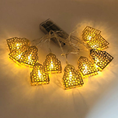 أضواء عيد حديدية حديثة LED تعمل بالبطارية/USB للزينة 