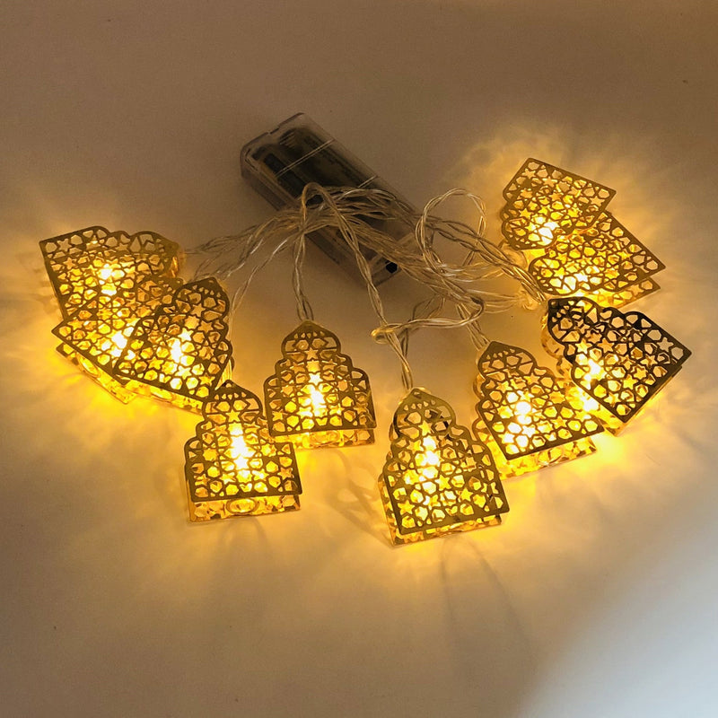 أضواء عيد حديدية حديثة LED تعمل بالبطارية/USB للزينة 