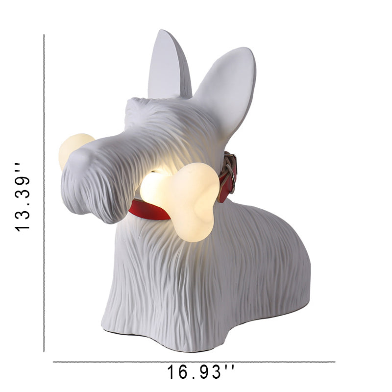 Nordic Cartoon Resin Dog Bone Decorative LED Table Lamp