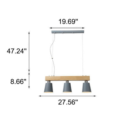 Modern Wooden Nordic Barrel 3/5-Light