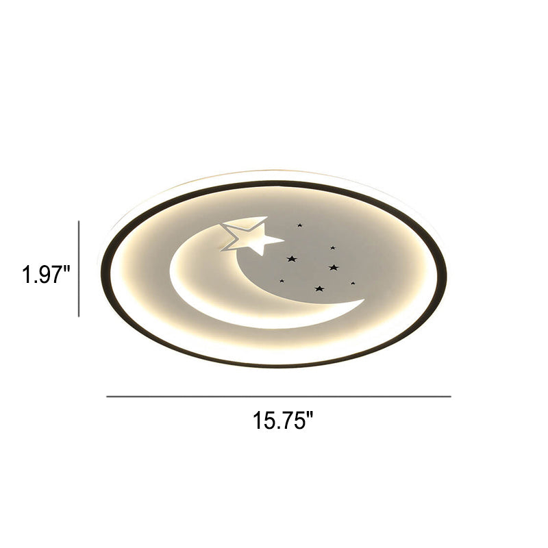 Nordic Minimalist Moon Circle Ring Slim LED-Deckenleuchte für bündige Montage