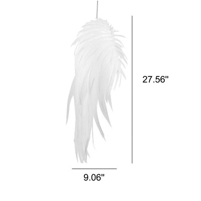 Modern PET Angel Wings Feather LED Pendant Light