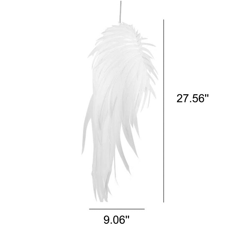 Modern PET Angel Wings Feather LED Pendant Light