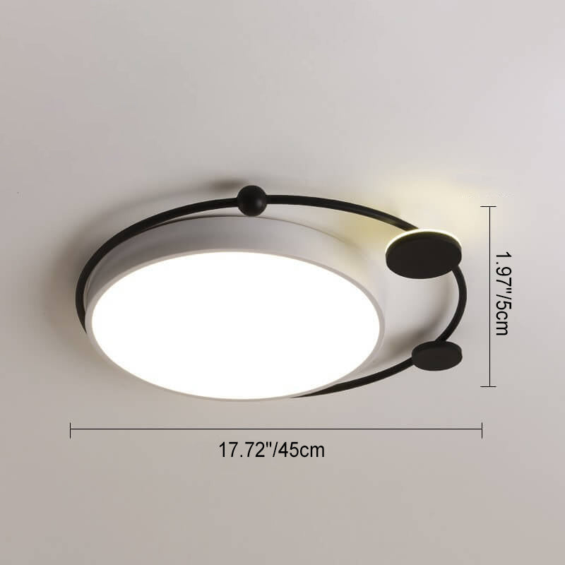 Moderne Luxus Eisen Kreis Ring Acryl Schirm LED Deckenleuchte für Wohnzimmer 
