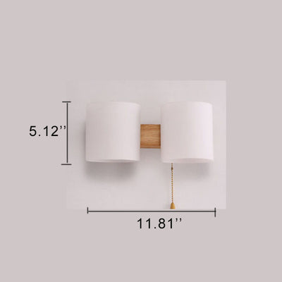 Modern 1-Light Cylindrical Shape Wall Sconce Lamp