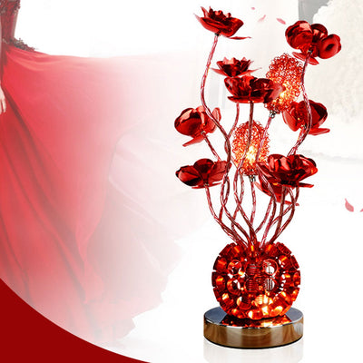 European-style Rose Aluminum LED Table Lamp