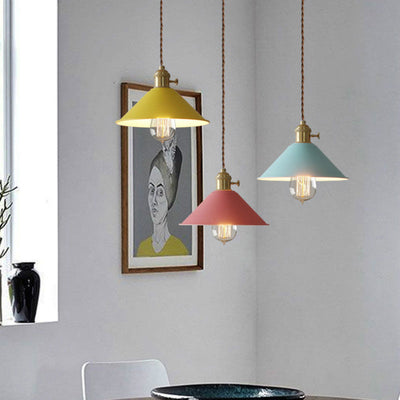 Nordic Macaron Iron Bell Shade 1-Light Pendant Light