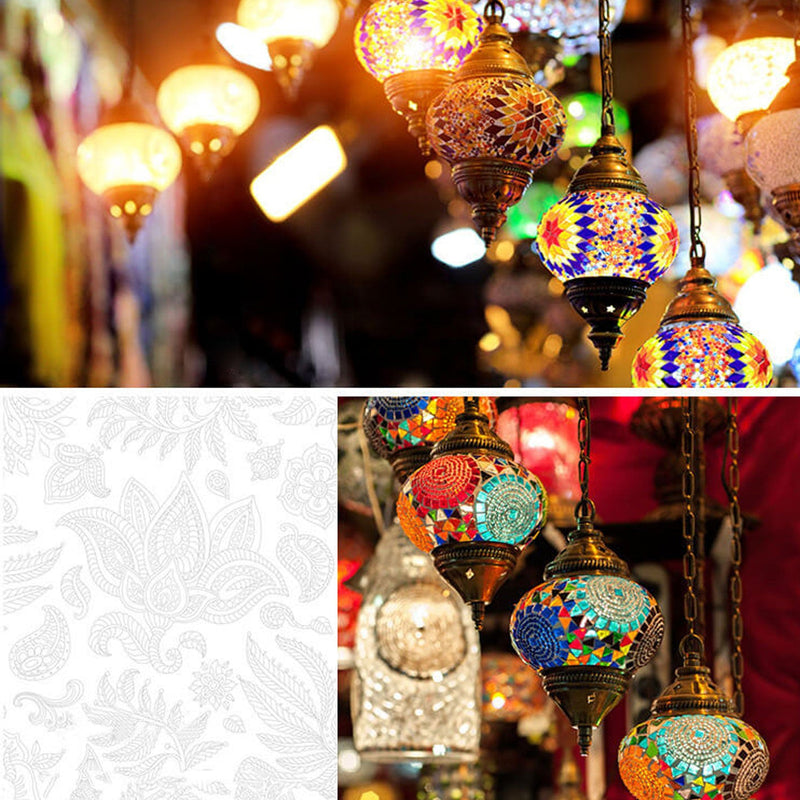 Vintage Stained Glass Turkish Style LED Table Lamp