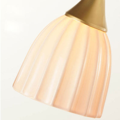 Modern Light Luxury Long Line Ceramic Pot Shape Design 1-Light Pendant Light