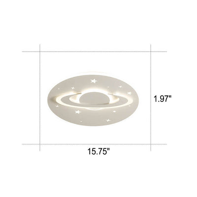 Creative Cartoon Planet Star LED Round Flush Mount Ceiling Light