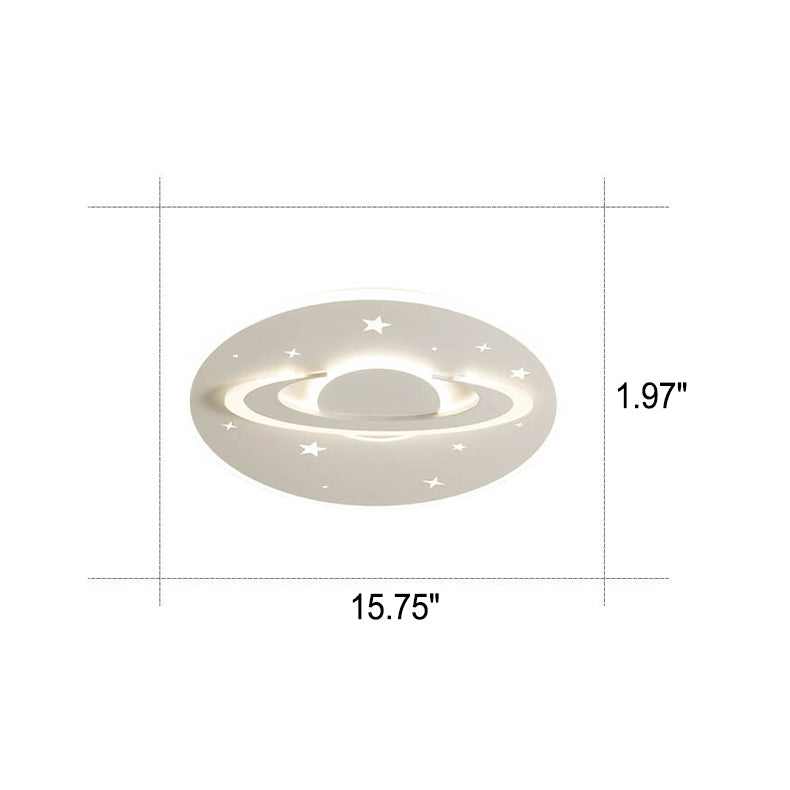 Creative Cartoon Planet Star LED Round Flush Mount Ceiling Light