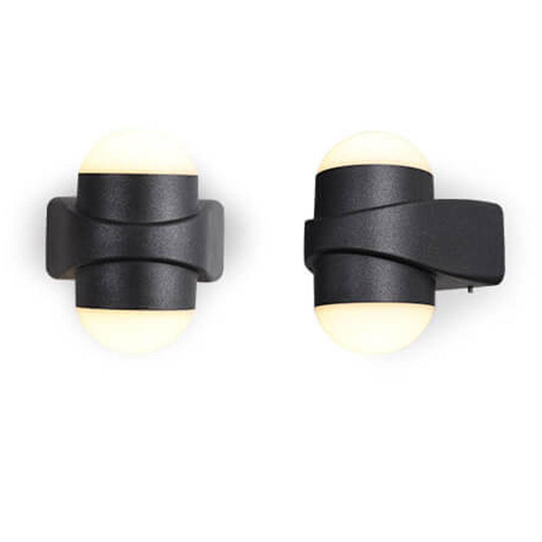 Lampe murale étanche pour patio avec applique LED en forme de cylindre moderne et créative 