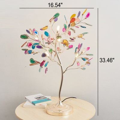 Nordic Colorful Agate Firefly Design 6-Light Table Lamp