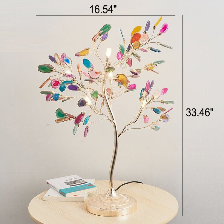 Nordic Colorful Agate Firefly Design 6-Light Table Lamp