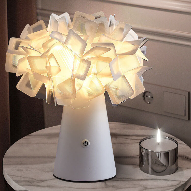 Nordic Flower Globe 1-Light  Touch LED Table Lamp