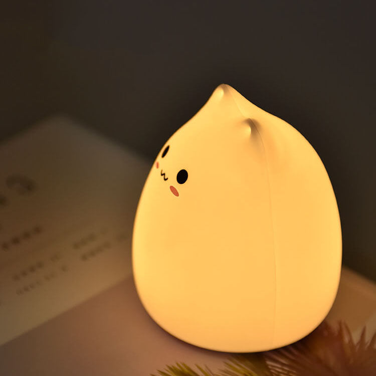 Lampe de Table LED en Silicone USB Veilleuse Chat 