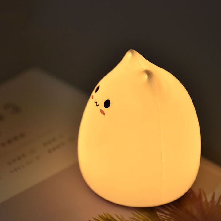 Lampe de Table LED en Silicone USB Veilleuse Chat 