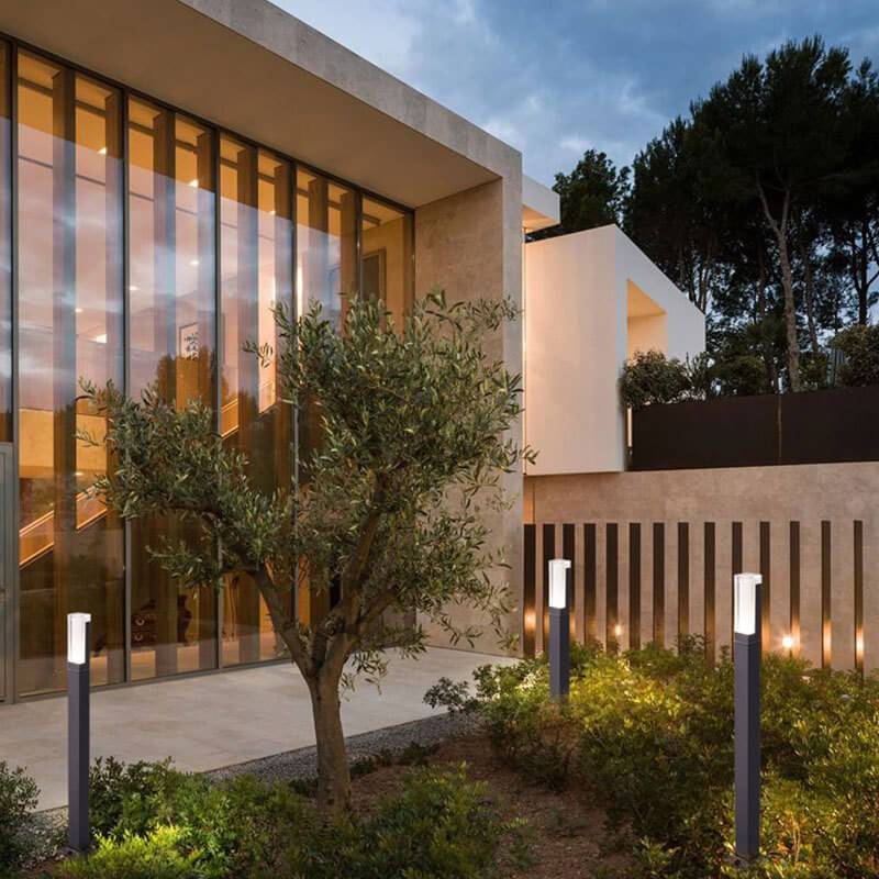 Colonne lumineuse de pelouse acrylique LED extérieure étanche pour jardin 