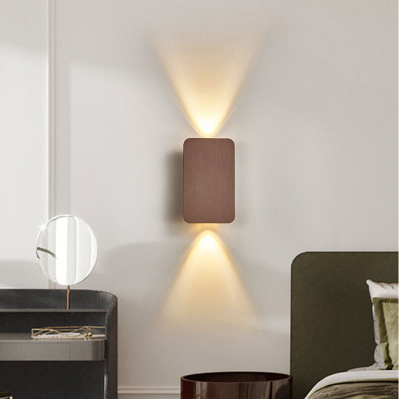 Nordic Minimalistischer Aluminium Rechteckiger Flachbildschirm 2-Licht LED Wandleuchte 